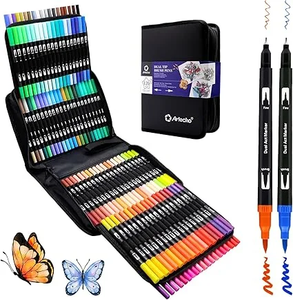 Artecho 120 Colors Markers for Adult Coloring