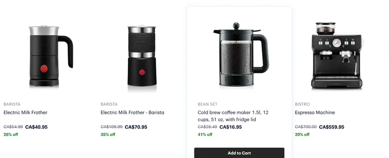 Bodum Canada: Christmas Deals up to 75% off