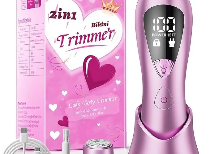 Electric Bikini Trimmer for Women Rechargeable Painless
