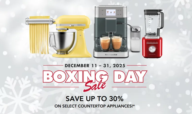 KitchenAid Canada Boxing Day Sale: Save  up to 30% on Select Countertop Appliances