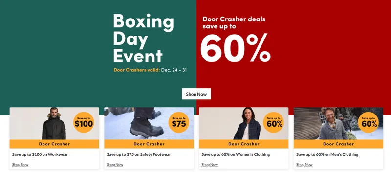 Mark’s Canada Boxing Day Event: Doorcrashers up to 60% off + More