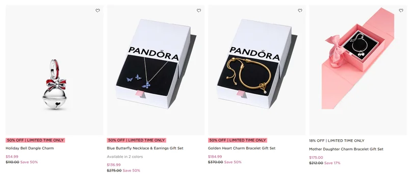Pandora Canada Boxing Day 2025 Deals Sale: Save up to 70%