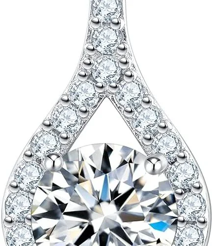 SecreTalk 15CT Moissanite Pendant Necklace for Women