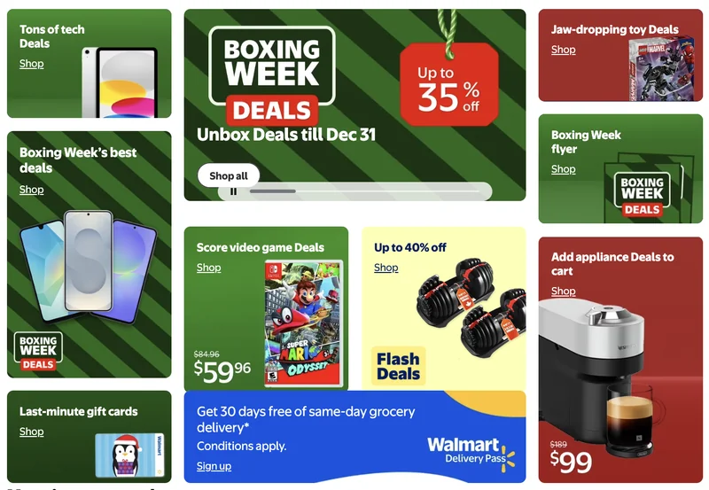 Walmart Canada Boxing Day / Week ONLINE Sale 2025 *NOW LIVE*